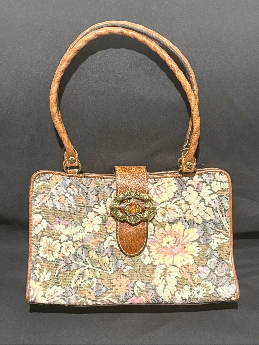 Patricia Nash Floral Tapestry Leather Purse - Picture 2 of 7